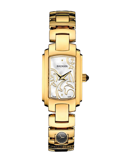 שעון בלמיין זהב מרובע לנשים | חדש לחלוטין נמכר מתצוגה | 322.3650.33.83 BALMAIN Women';s Watch | שנה אחריות |
