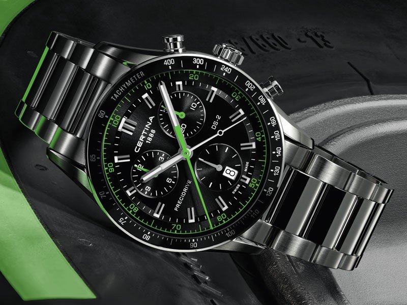 C024.447.11.051.02 שעון ספורטיבי ברצועת מתכת לגברים | שעון יוקרתי בשילוב צבעים מיוחדים | חנות שעונים בראשון לציון | Certina DS-2 Precidrive Chronograph C024.447.11.051.02