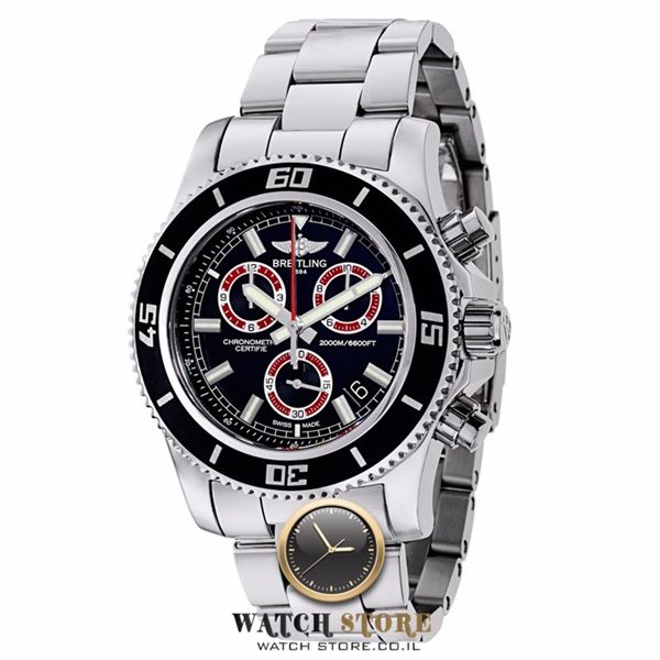 ברייטלינג סופר אושן ברצועת סטיינלס סטייל | שעוני צלילה 2000 מטר | Breitling SuperOcean Chronograph M2000