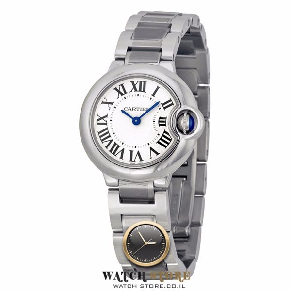 W69010Z4 שעון קרטייה בלון בלו לנשים 28 מ';';מ | שעוני יוקרה לנשים אחריות בין לאומית | Cartier Women';s W69010Z Ballon Bleu שעוני יוקרה לאישה שווצריים במבצע W69010Z4