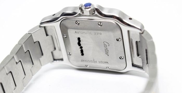 2319 קרטייה סנטוס יד 2 אוטומטי דגם יוניסקס כסוף לוח אותיות רומיות | דגם מהדורה מיוחדת | שנה אחריות |galbee Cartier Santos AUTOMATIC 2319 Galbee 20th Anniversary Steel