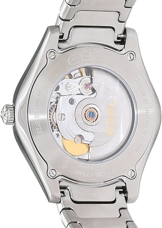 1216321 שעון יד איבל יוקרתי לנשים | לוח משובץ 8 יהלומים | מנגנון אוטומטי | מלאי מוגבל | 1216321 Ebel Wave Grande Automatic 35mm Ladies Watch