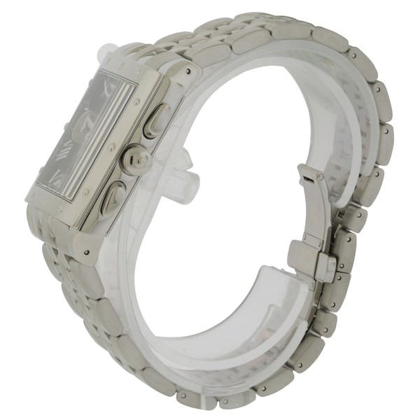 שעון ריימונד ווייל מרובע כרונוגרף לגברים יד 2 | מנגנון שוויצרי לוח שחור פסים כולל שנה אחריות | 4881-ST-00209 Raymond Weil Tango Black Chronograph