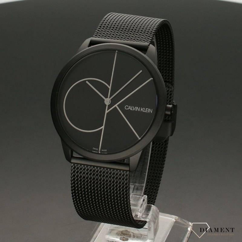 K3M5T451 קלווין קליין שחור רשת | שעוני אפנה של CK לגברים במבצע | לוח שחור כולל שנתיים אחריות | להשיג בחנות בראשון לציון | Calvin Klein K3M5115X Men';s Minimal Stainless Steel