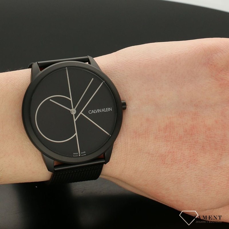 K3M5T451 קלווין קליין שחור רשת | שעוני אפנה של CK לגברים במבצע | לוח שחור כולל שנתיים אחריות | להשיג בחנות בראשון לציון | Calvin Klein K3M5115X Men';s Minimal Stainless Steel