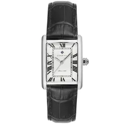 G173105 שעון אופנתי אלגנטי לאישה של גאנט | שנתיים אחריות יבואן רשמי בישראל | לוח רומי לבן | רצועת עור שחורה | Gant Rhode Island Heritage G173105