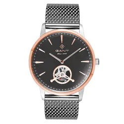 G153009 שעון גאנט יבואן רשמי לגבר | דגם אופנתי ברצועת רשת באזל זהב רוז | מלאי מוגבל | Shop Men's Gant Watches Watches Silver Watches & Gold Watches G153009