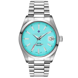 G161019 שעון יד גאנט לגברים בלוח טיפאני מיוחד | דגם יבואן רשמי בישראל | רצועת פלדת אל חלד כולל שנתיים אחריות | מלאי מוגבל | GANT Men's Eastham (42mm) Turquoise Dial / Stainless Steel Bracelet G161019