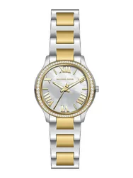 MK4910 שעון מייקל קורס יבואן רשמי | דגם חדש לאישב משולב זהב בלוח פנינה רומי | באזל משובץ זרקונים כולל שנתיים אחריות פלאנטי טיים | Michael Kors Sage Quartz Ladies Watch MK4910