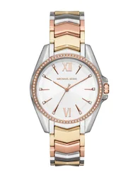 MK6686 שעון מייקל קורס יבואן רשמי | דגם חדש לאישה ברצועת פלדה משולבת 3 צבעים | לוח לבן מהמם | דגם קריסטלים| שנתיים אחריות פלאנט | מלאי מוגבל | Whitney Crystal White Sunray Dial Ladies Watch MK6686