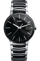 R30934162 שעון ראדו סנטריקס לגברים יד 2 | דגם משולב קרמיקה | לוח אינדקס זוהר בחשכה | כולל כרטיסים קופסא ואחריות | Centrix Black Dial Stainless Steel and Black Ceramic Men's Watch R30934162 by Rado