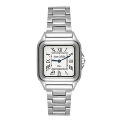 MLB.610.111 שעון מרי לה בל לאישה | דגם חדש כסוף בלוח רומי | מנגנון שווצרי עם ספיר קריסטל | אחריות יבואן רשמי | Marie La Belle Watch with Swiss design MLB.610.111