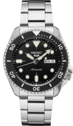 SRPD55 שעון סייקו 5 אוטומטי יבואן רשמי | דגם ספורטיבי אלגנטי בלוח שחור זרחני | גב שקוף | אחריוטת יבואן רשמי בישראל רויאלטי | New Seiko 5 Sports SRPD55 Automatic Black Dial