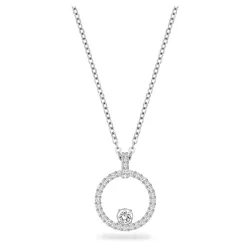 5198686 שרשרת סברובסקי 38 ס''מ לנשיO | שרשרת כסופה בציפוי רודיום איכותי | Swarovski Creativity Circle Pendant Necklace 5198686