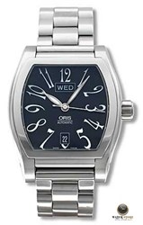 שעון יד אוריס לגברים יד שנייה במצב מצויין | לאחר טיפול שעוני יוקרה אוטומטיים | לוח שחור כולל תאריכון ימים | שנה אחריות Oris Miles Tonneau Day Date 635 7539 40 64 | שעוני יוקרה יד 2