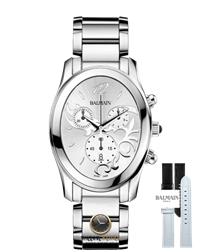 שעון בלמיין כרונוגרף אובלי | שעון מגיע כסט מיוחד עם 2 רצועות עור נוספות להחלפה |נמכר מתצוגה מתאים כמתנה מיוחדת | מלאי מוגבל | 529.5471.33.14 BALMAIN Women's Watch