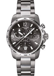 C001.639.44.087.00 שעון טיטיניום לגבר GMT | דגם כרונוגרף בלוח אפור | 5 שנים אחריות | שעון קליל ומיוחד | Certina Watch DS Podium Big Size Chrono GMT Quartz C001.639.44.087.00